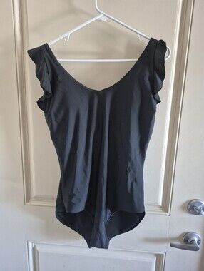 Classic Black Flutter Sleeve Janela Bay Swimsuit